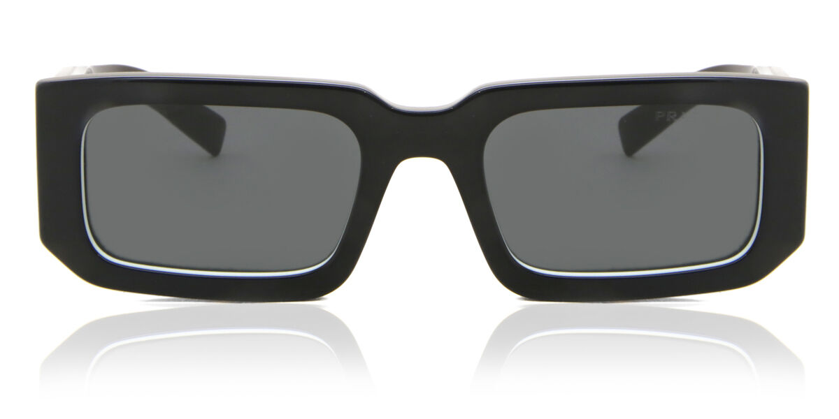 Prada PR 06YS 09Q5S0 Rectangle Black Sunglasses | Vision Direct