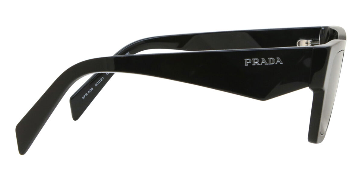 Prada PR A06S 16K08Z Square Black Sunglasses | Vision Direct Australia