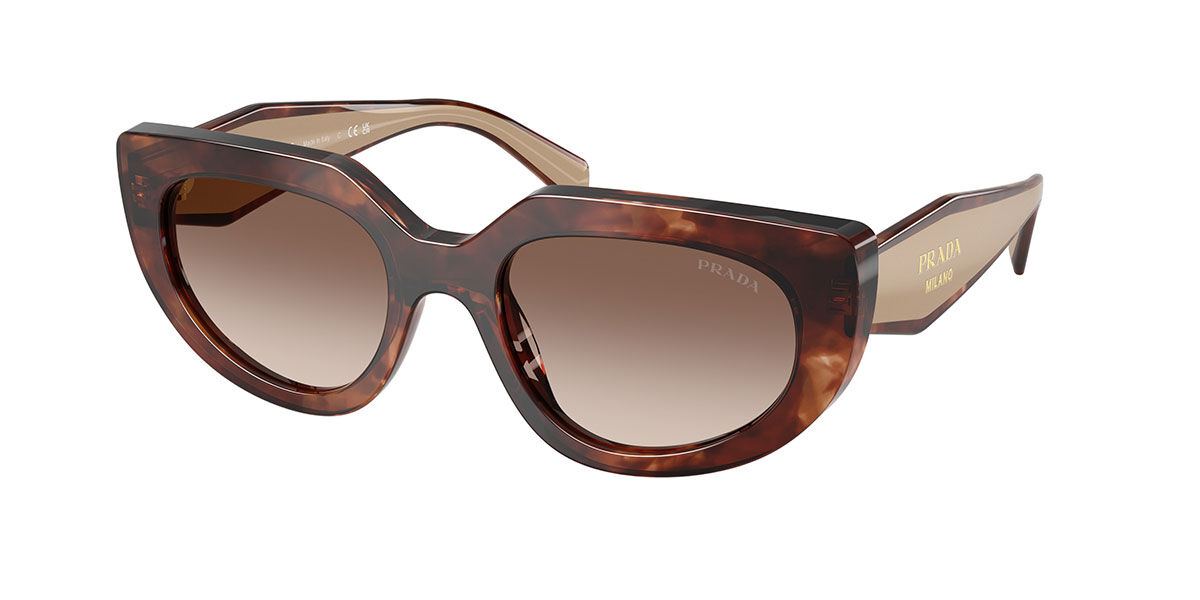 Prada PR 26ZS 14L09Z Oval Honey Tortoise Sunglasses | Vision