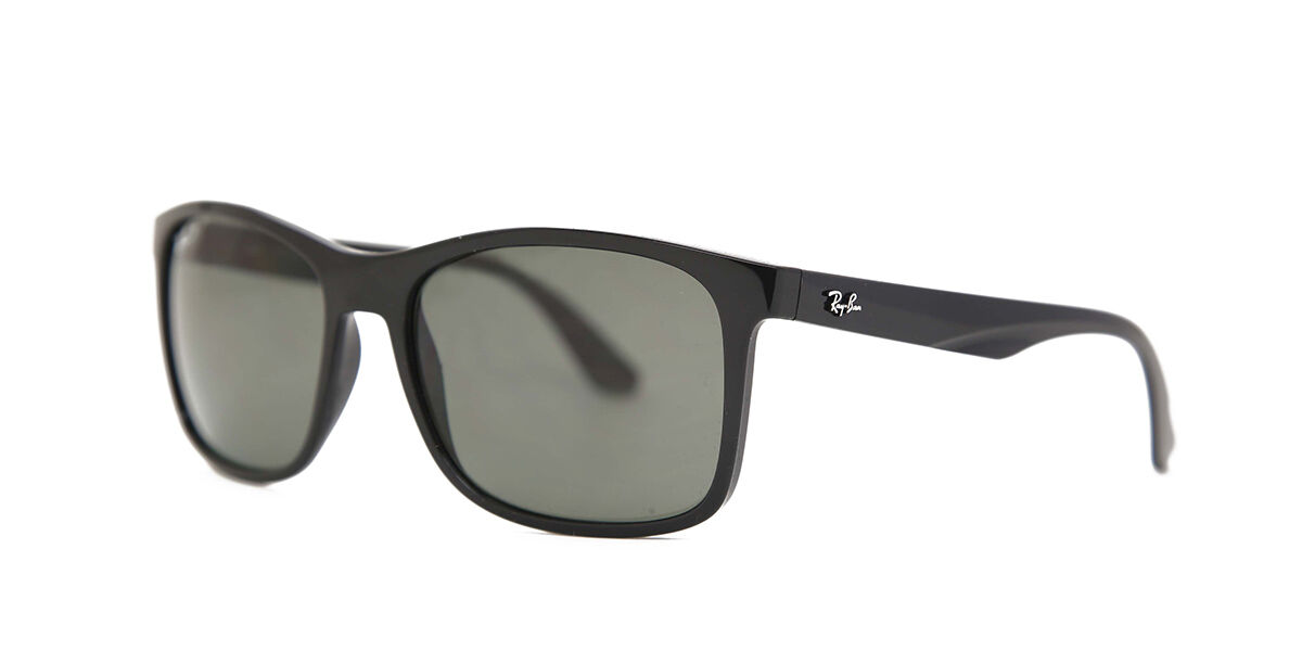 Ray-Ban RB4232 Polarized 601/9A Rectangle Black Sunglasses | Vision ...