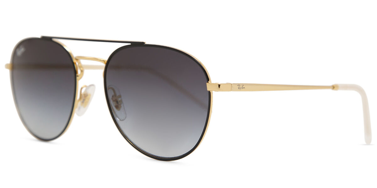 Ray-Ban RB3589 90548G Aviator Gold/Black Sunglasses | Vision Direct ...