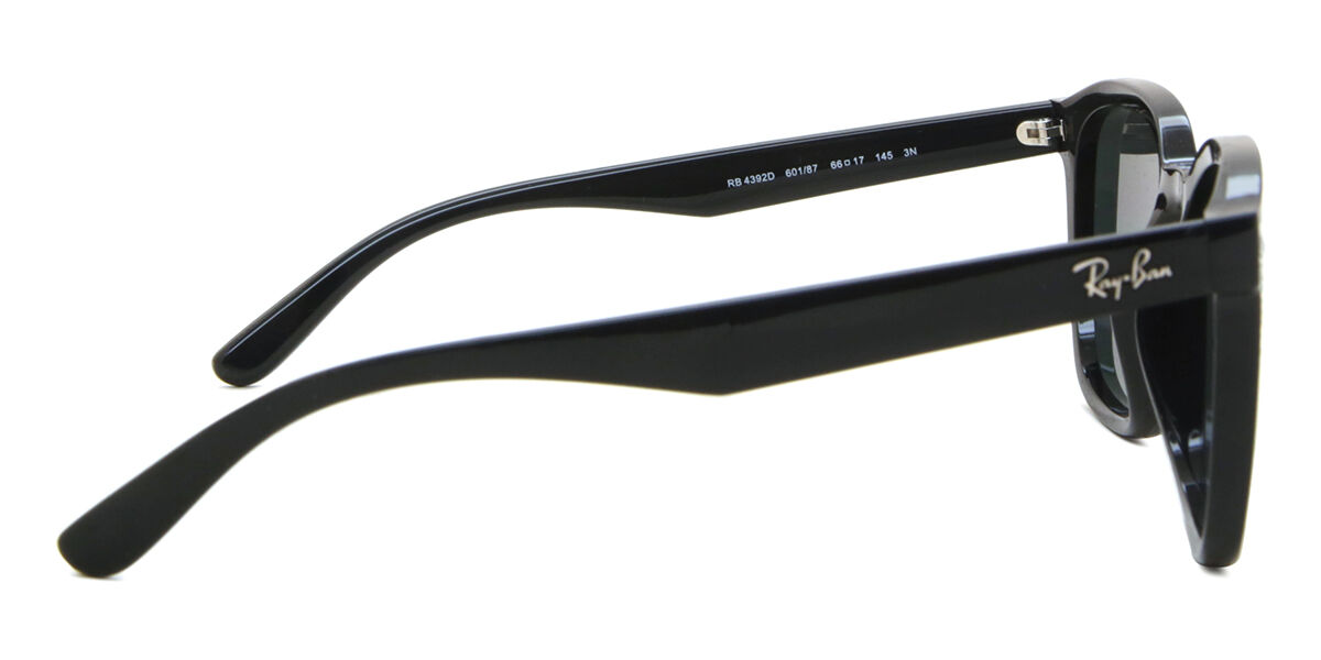 Ray-Ban RB4392D Asian Fit 601/87 Square Black Sunglasses | Vision