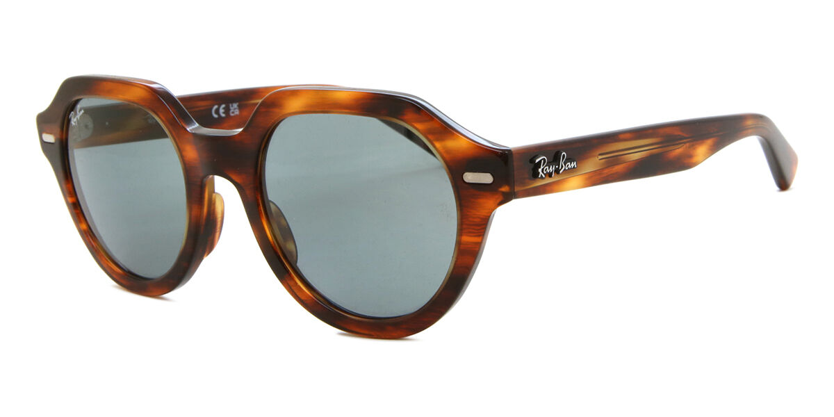 Ray-Ban RB4399 Gina 954/62 Geometric Striped Tortoise Sunglasses