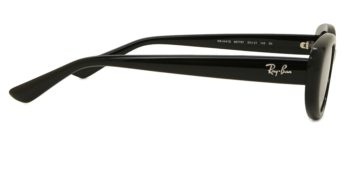 Ray-Ban RB4441D Asian Fit 667787 Oval Black Sunglasses | Vision