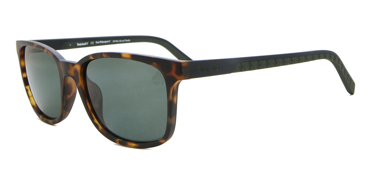 Timberland TB9243 Polarized 52R Square Dark Tortoise Sunglasses ...