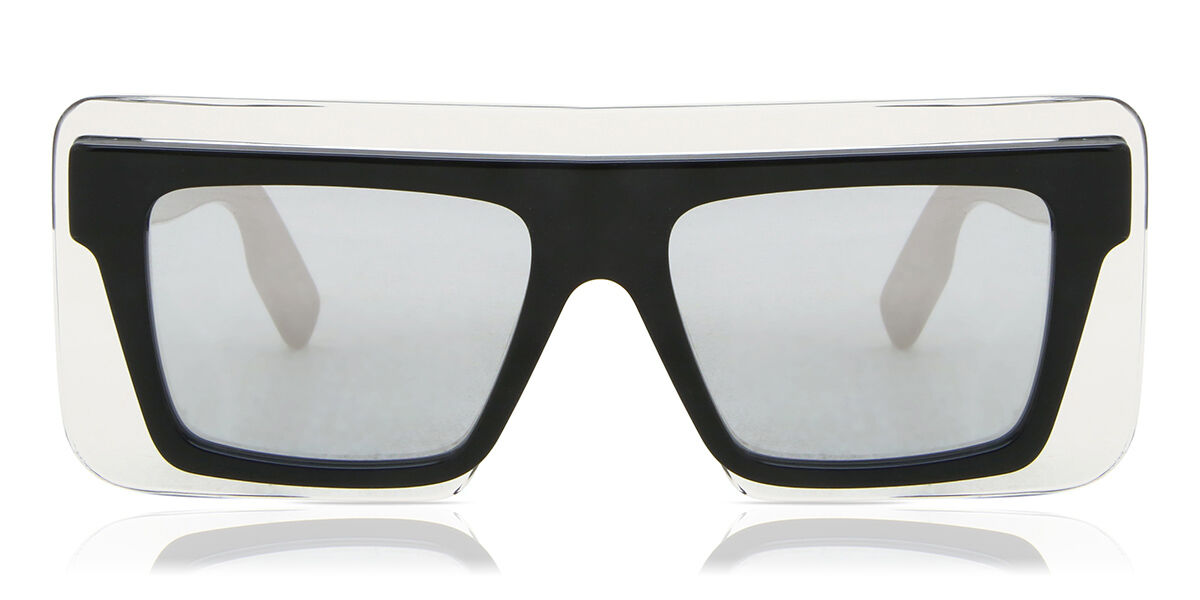 Kenzo KZ 40024I 01C Square Shiny Black Sunglasses | Vision Direct