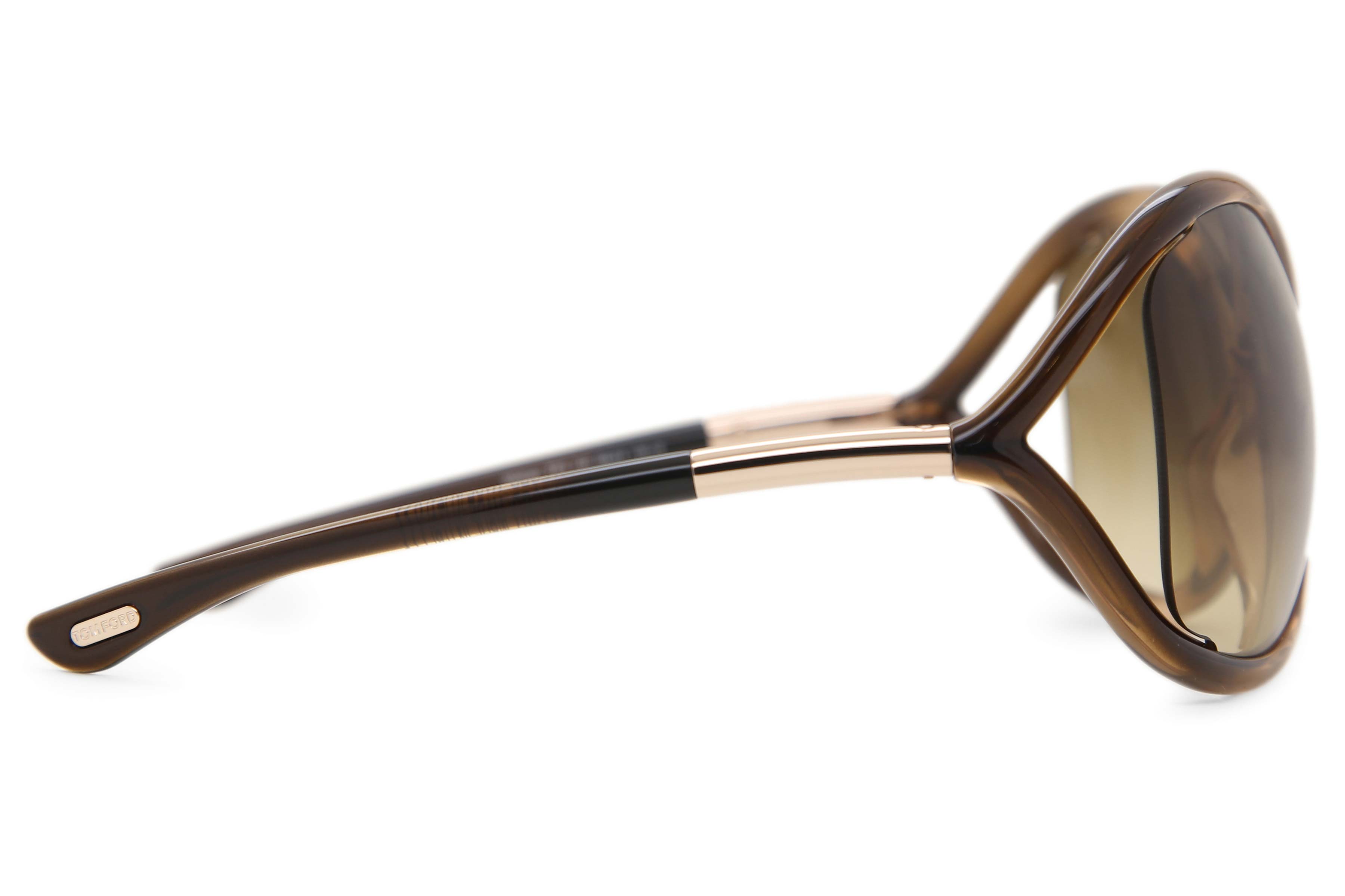 Tom Ford FT0009 WHITNEY 74F Oversized Gradient Cream Brown