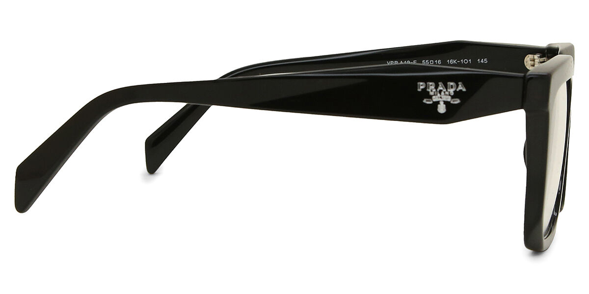 Prada PR A19VF Asian Fit 16K1O1 Square Black Eyeglasses | Vision