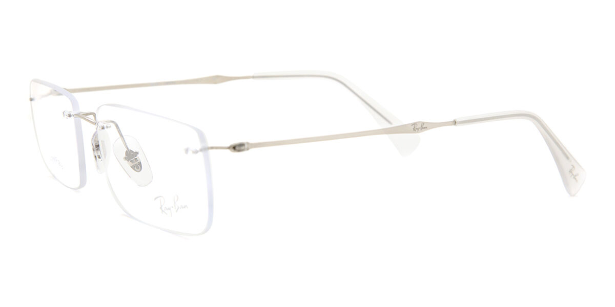 Ray-Ban RX8755 1002 Rectangle Silver Eyeglasses | Vision Direct Australia