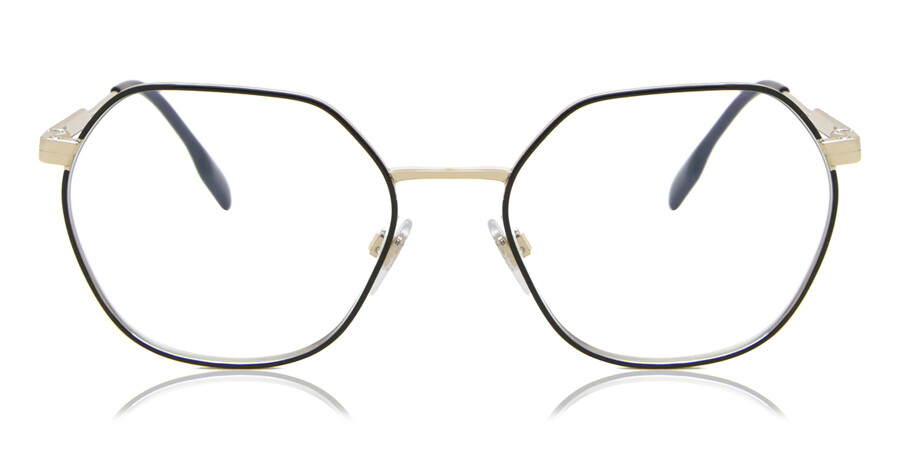 Burberry BE1350 ERIN 1326 Blue-Light Block Oval Black Eyeglasses ...
