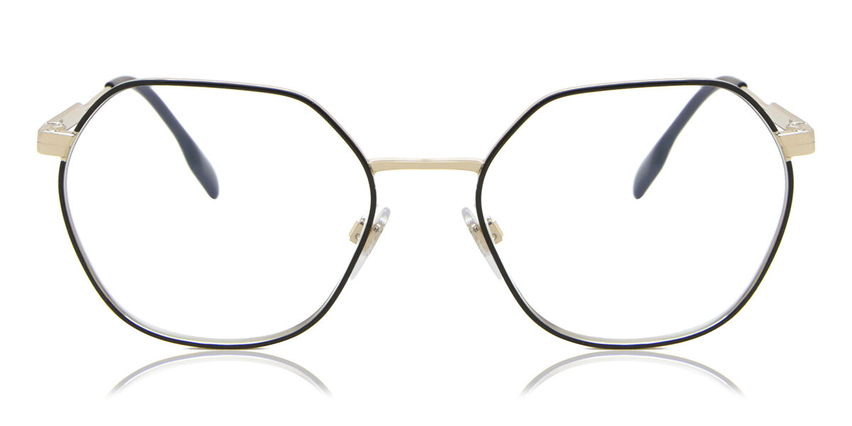 Burberry BE1350 ERIN 1326 Blue-Light Block Oval Black Eyeglasses ...