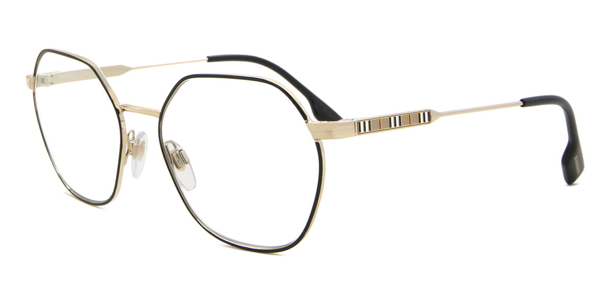 Burberry BE1350 ERIN 1326 Blue-Light Block Oval Black Eyeglasses ...