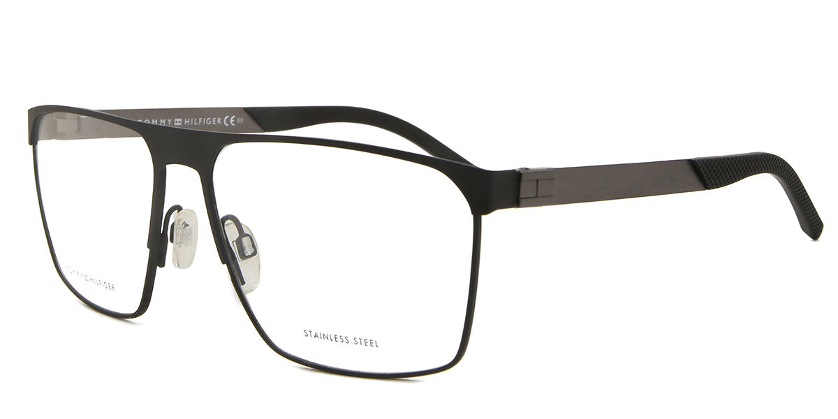 Tommy Hilfiger TH 1861 003 Square Matte Black Eyeglasses | Vision ...