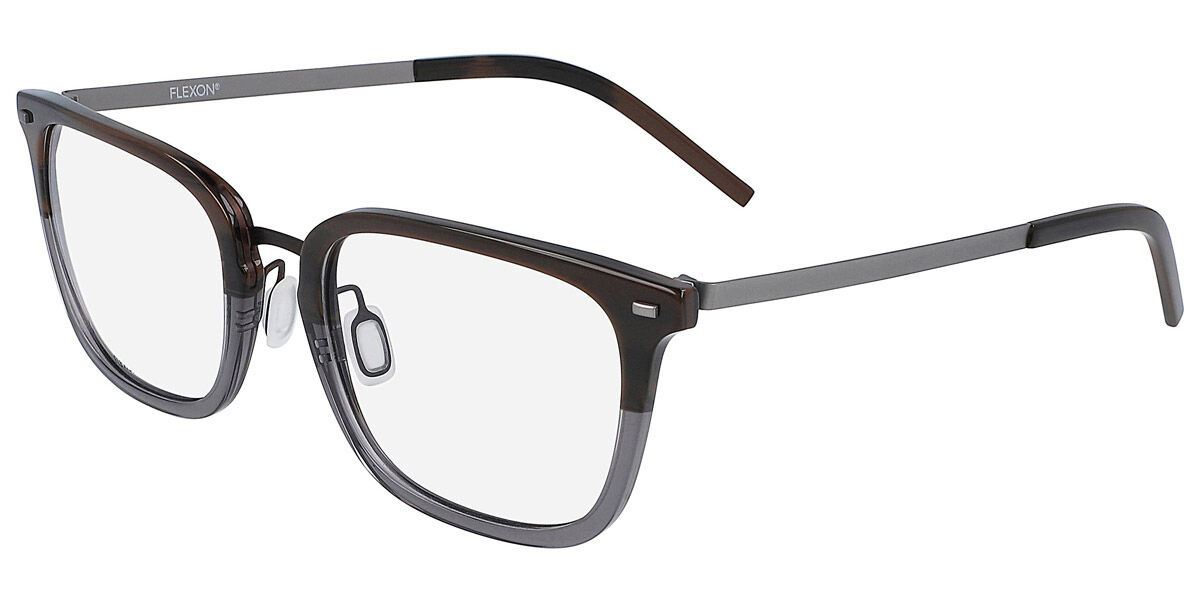 Flexon B2020 221 Square Gradient Brown Horn Eyeglasses | Vision Direct ...