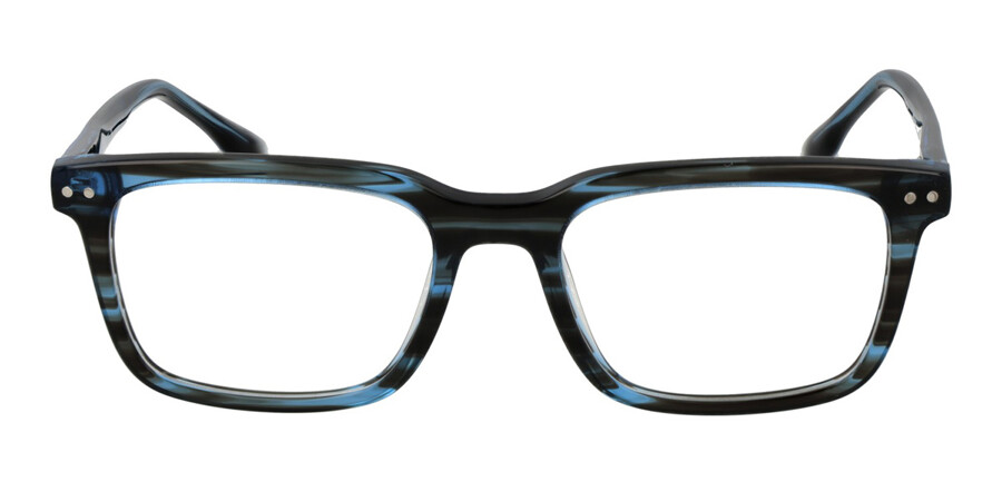 Bulget BG6435M E01 Rectangle Striped Black Light Blue Eyeglasses ...