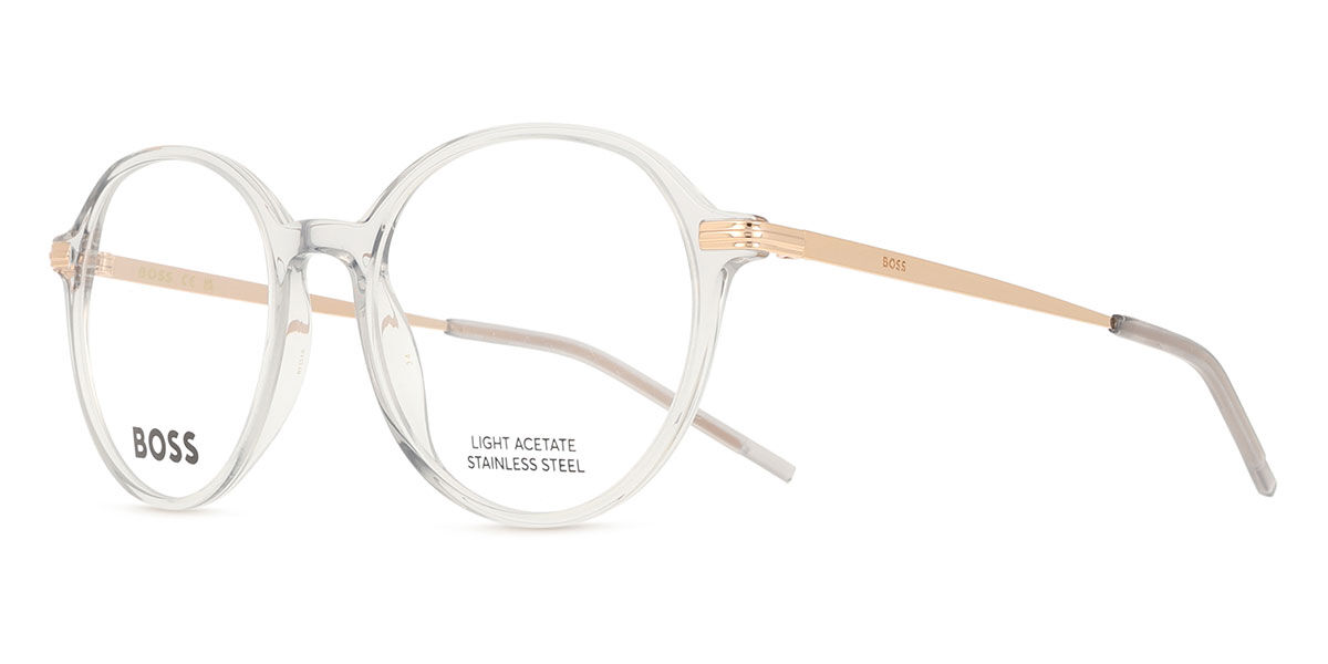 Boss 1664 FT3 Round Transparent Light Grey Eyeglasses | Vision Direct ...